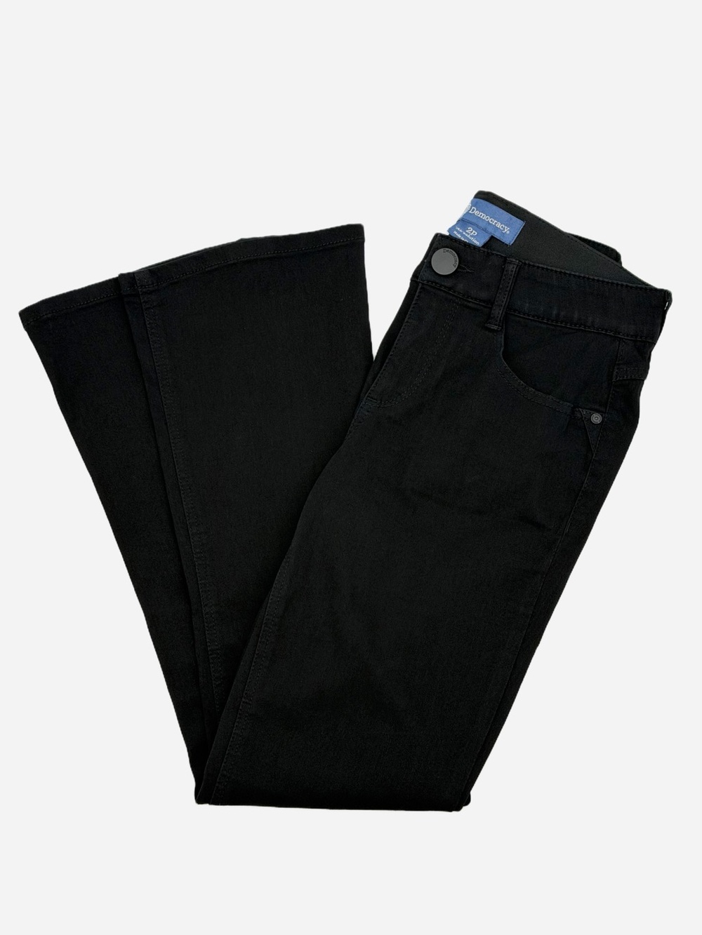 Democracy Ab"solution Kathryn Black Itty Bitty Bootcut Jeans Mid Rise 2P Petite - Picture 4 of 14